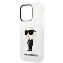 Etui Karl Lagerfeld Ikonik Karl na iPhone 14 Pro - przezroczyste