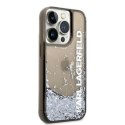 Etui Karl Lagerfeld Liquid Glitter Elong na iPhone 14 Pro Max - czarne