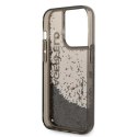 Etui Karl Lagerfeld Liquid Glitter Elong na iPhone 14 Pro Max - czarne