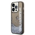 Etui Karl Lagerfeld Liquid Glitter Elong na iPhone 14 Pro - czarne