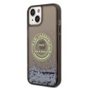 Etui Karl Lagerfeld Liquid Glitter RSG na iPhone 14 Plus - czarne