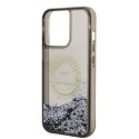 Etui Karl Lagerfeld Liquid Glitter RSG na iPhone 14 Pro Max - czarne