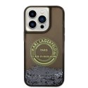 Etui Karl Lagerfeld Liquid Glitter RSG na iPhone 14 Pro - czarne