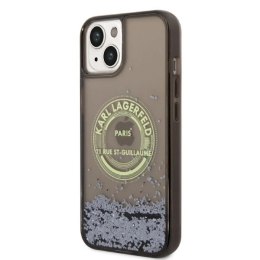 Etui Karl Lagerfeld Liquid Glitter RSG na iPhone 14 - czarne