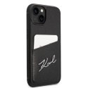 Etui Karl Lagerfeld Signature Logo Cardslot na iPhone 14 Plus - czarne