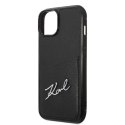 Etui Karl Lagerfeld Signature Logo Cardslot na iPhone 14 Plus - czarne