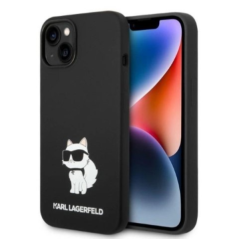 Etui Karl Lagerfeld Silicone Choupette na iPhone 14 Plus - czarne