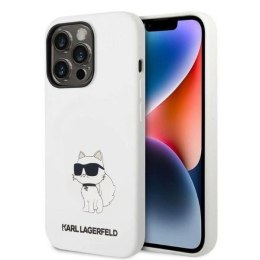 Etui Karl Lagerfeld Silicone Choupette na iPhone 14 Pro Max - białe