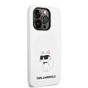 Etui Karl Lagerfeld Silicone Choupette na iPhone 14 Pro Max - białe