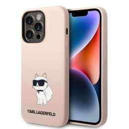 Etui Karl Lagerfeld Silicone Choupette na iPhone 14 Pro Max - różowe