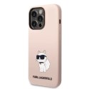 Etui Karl Lagerfeld Silicone Choupette na iPhone 14 Pro Max - różowe