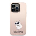 Etui Karl Lagerfeld Silicone Choupette na iPhone 14 Pro Max - różowe