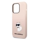 Etui Karl Lagerfeld Silicone Choupette na iPhone 14 Pro Max - różowe