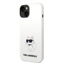 Etui Karl Lagerfeld Silicone Choupette na iPhone 14 - białe