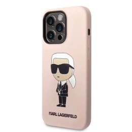 Etui Karl Lagerfeld Silicone Ikonik MagSafe na iPhone 14 Pro Max - różowe