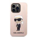 Etui Karl Lagerfeld Silicone Ikonik MagSafe na iPhone 14 Pro Max - różowe