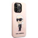 Etui Karl Lagerfeld Silicone Ikonik MagSafe na iPhone 14 Pro Max - różowe