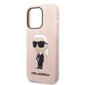 Etui Karl Lagerfeld Silicone Ikonik MagSafe na iPhone 14 Pro Max - różowe