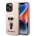 Etui Karl Lagerfeld Silicone Ikonik MagSafe na iPhone 14 Pro - różowe