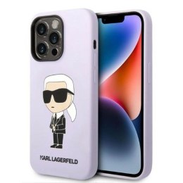 Etui Karl Lagerfeld Silicone Ikonik na iPhone 14 Pro Max - purpurowe