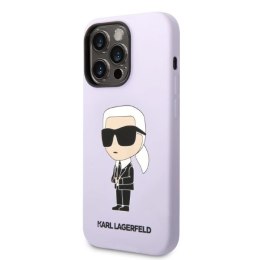 Etui Karl Lagerfeld Silicone Ikonik na iPhone 14 Pro Max - purpurowe