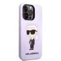 Etui Karl Lagerfeld Silicone Ikonik na iPhone 14 Pro Max - purpurowe