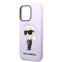 Etui Karl Lagerfeld Silicone Ikonik na iPhone 14 Pro Max - purpurowe