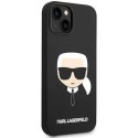 Etui Karl Lagerfeld Silicone Karl's Head MagSafe na iPhone 14 Plus - czarne