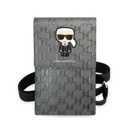 Torebka Karl Lagerfeld Ikonik Karl Monogram Patch - srebrna