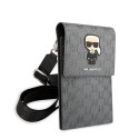 Torebka Karl Lagerfeld Ikonik Karl Monogram Patch - srebrna