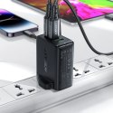 Acefast ładowarka GaN 65W 3 porty (1xUSB, 2xUSB C PD) wtyczka UK czarna (A44)