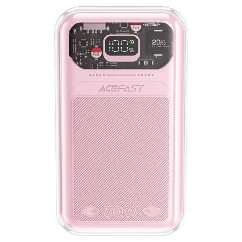 Acefast powerbank 20000mAh Sparkling Series szybkie ładowanie 30W różowy (M2)