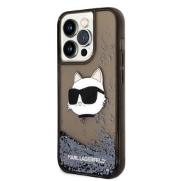 Etui Karl Lagerfeld Glitter Choupette Head na iPhone 14 Pro Max - czarne