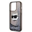 Etui Karl Lagerfeld Glitter Choupette Head na iPhone 14 Pro Max - czarne