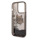 Etui Karl Lagerfeld Glitter Choupette Head na iPhone 14 Pro Max - czarne