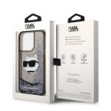 Etui Karl Lagerfeld Glitter Choupette Head na iPhone 14 Pro Max - czarne