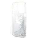 Etui Karl Lagerfeld Glitter Choupette Head na iPhone 14 Pro Max - srebrne