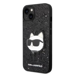 Etui Karl Lagerfeld Glitter Choupette Patch na iPhone 14 Plus - czarne