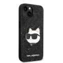 Etui Karl Lagerfeld Glitter Choupette Patch na iPhone 14 Plus - czarne