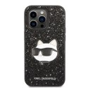 Etui Karl Lagerfeld Glitter Choupette Patch na iPhone 14 Pro Max - czarne