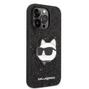 Etui Karl Lagerfeld Glitter Choupette Patch na iPhone 14 Pro Max - czarne