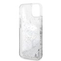 Etui Karl Lagerfeld Glitter Karl's Head na iPhone 14 Plus - srebrne