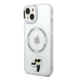 Etui Karl Lagerfeld Iconic Karl&Choupette MagSafe na iPhone 14 Plus - przezroczyste