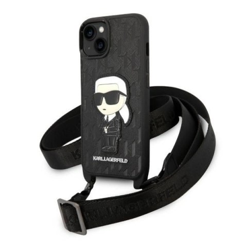 Etui Karl Lagerfeld Monogram Ikonik Patch na iPhone 14 Plus - czarne