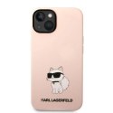 Etui Karl Lagerfeld Silicone Choupette na iPhone 14 Plus - różowe