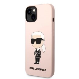 Etui Karl Lagerfeld Silicone Ikonik MagSafe na iPhone 14 Plus - różowe