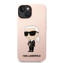 Etui Karl Lagerfeld Silicone Ikonik MagSafe na iPhone 14 Plus - różowe