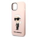 Etui Karl Lagerfeld Silicone Ikonik MagSafe na iPhone 14 Plus - różowe