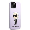 Etui Karl Lagerfeld Silicone Ikonik na iPhone 14 Plus - purpurowe