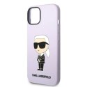 Etui Karl Lagerfeld Silicone Ikonik na iPhone 14 Plus - purpurowe